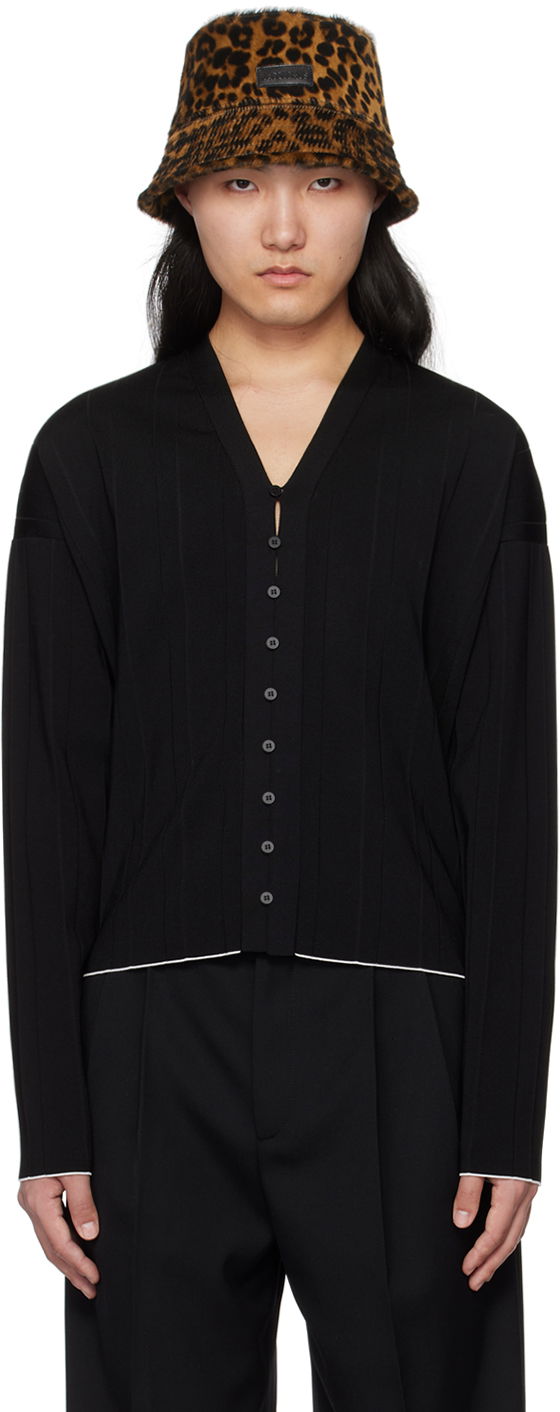 Džemper Jacquemus Les Sculptures 'Le cardigan plissé' Cardigan Crna | 24E245KN298-2355