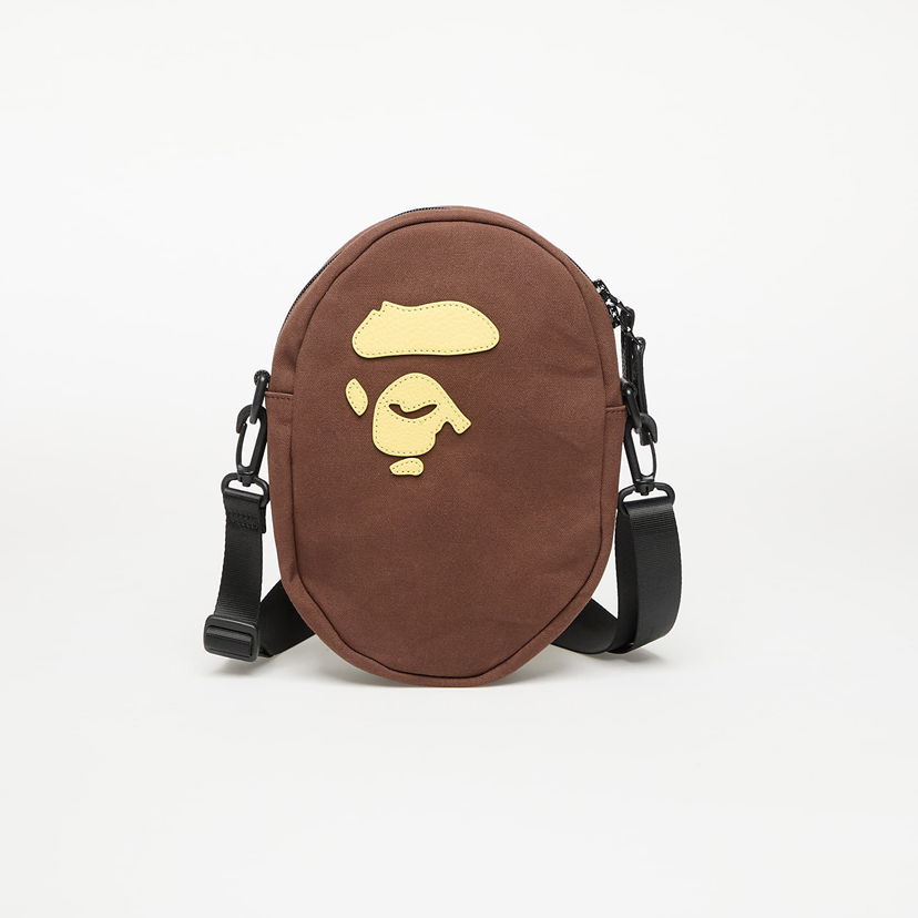 Torba za rame BAPE A BATHING APE Ape Head Shoulder Bag Smeđa | 001SGL301002MBRW