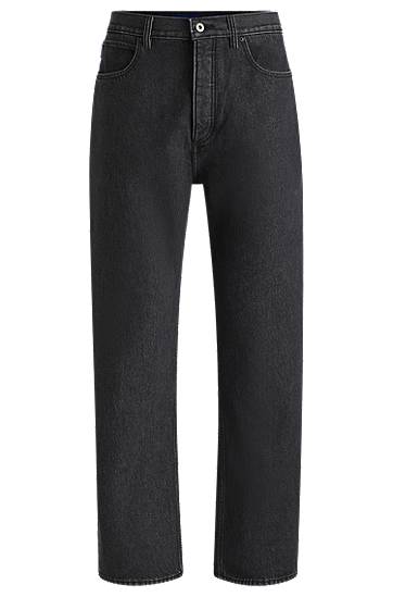 Jeans BOSS Baggy Stonewashed Jeans Crna | 50529183