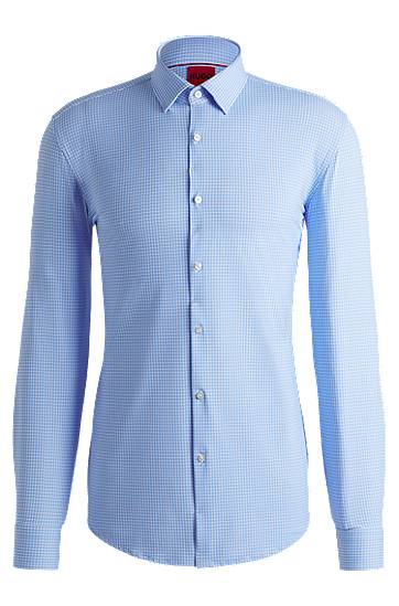 Košulja BOSS Slim Fit Performance-Stretch Printed Shirt Plava | 50539731