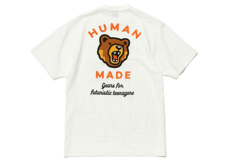 Majica kratkih rukava Human Made Pocket Bear Graphic Print T-Shirt Bijela | HM25CS040