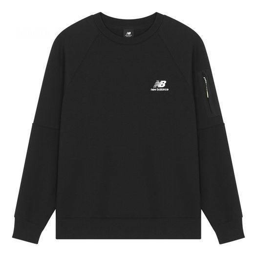 Džemper New Balance Logo Print Round Neck Pullover Crna | AMT21359-BK