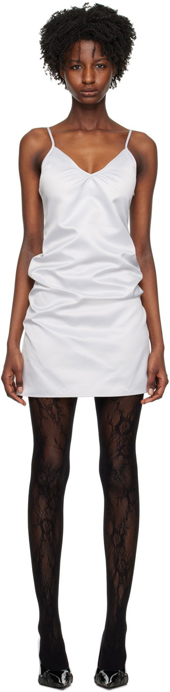 Haljina We11done We11done Draped Slip Mini Dress Siva | WD-OP1-23-124-W-SV