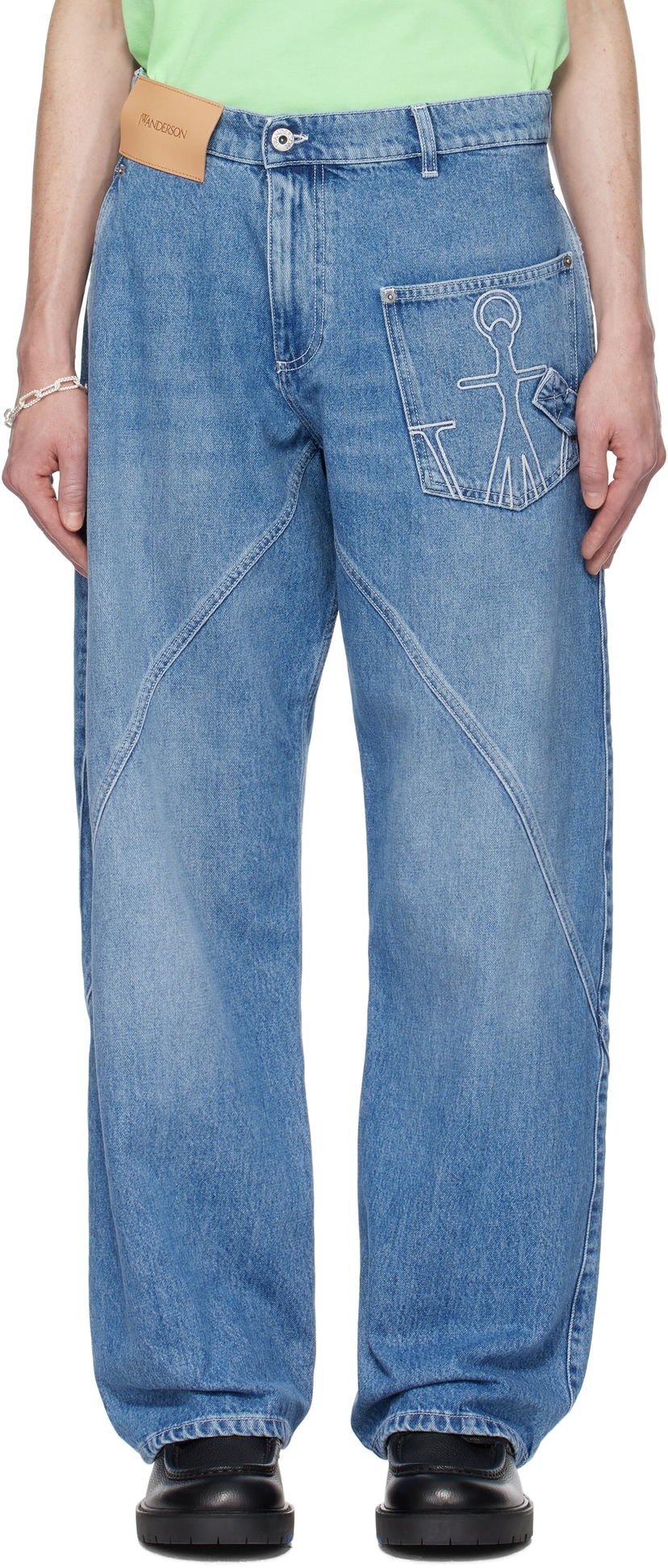 Jeans JW Anderson JW Anderson Twisted Workwear Jeans Plava | DT0110-PG1735