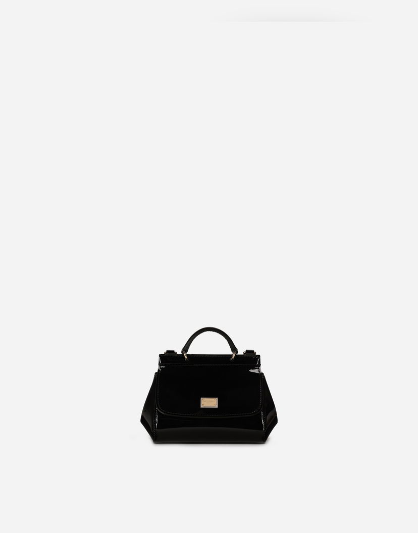 Ručna torbica Dolce & Gabbana Dolce & Gabbana Mini Sicily Patent Leather Bag Crna | EB0003A106780999