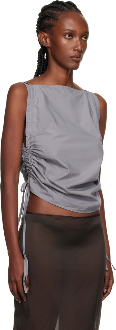 Majica bez rukava Baserange Baserange Pictorial Ruched Strap Top Siva | TSPIS-PO-AU25, 1