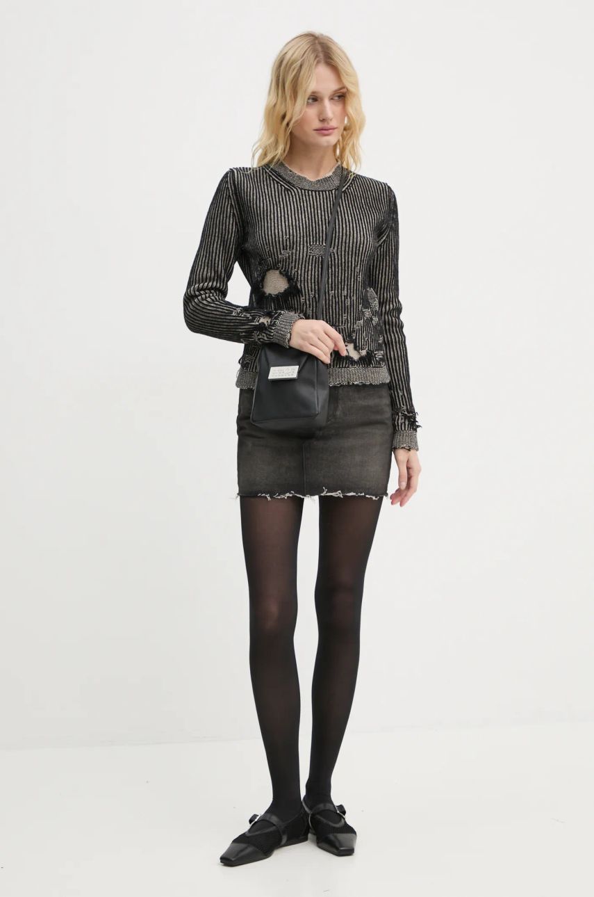 Džemper Maison Margiela Distressed Ribbed Knit Sweater Crna | S62HL0026.M13076, 1