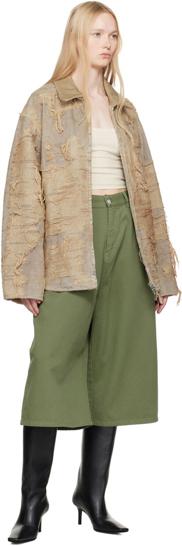 Jakna Diesel Diesel D-Ivar-Fsg Distressed Denim Jacket Bež | A18111 007AZ, 3