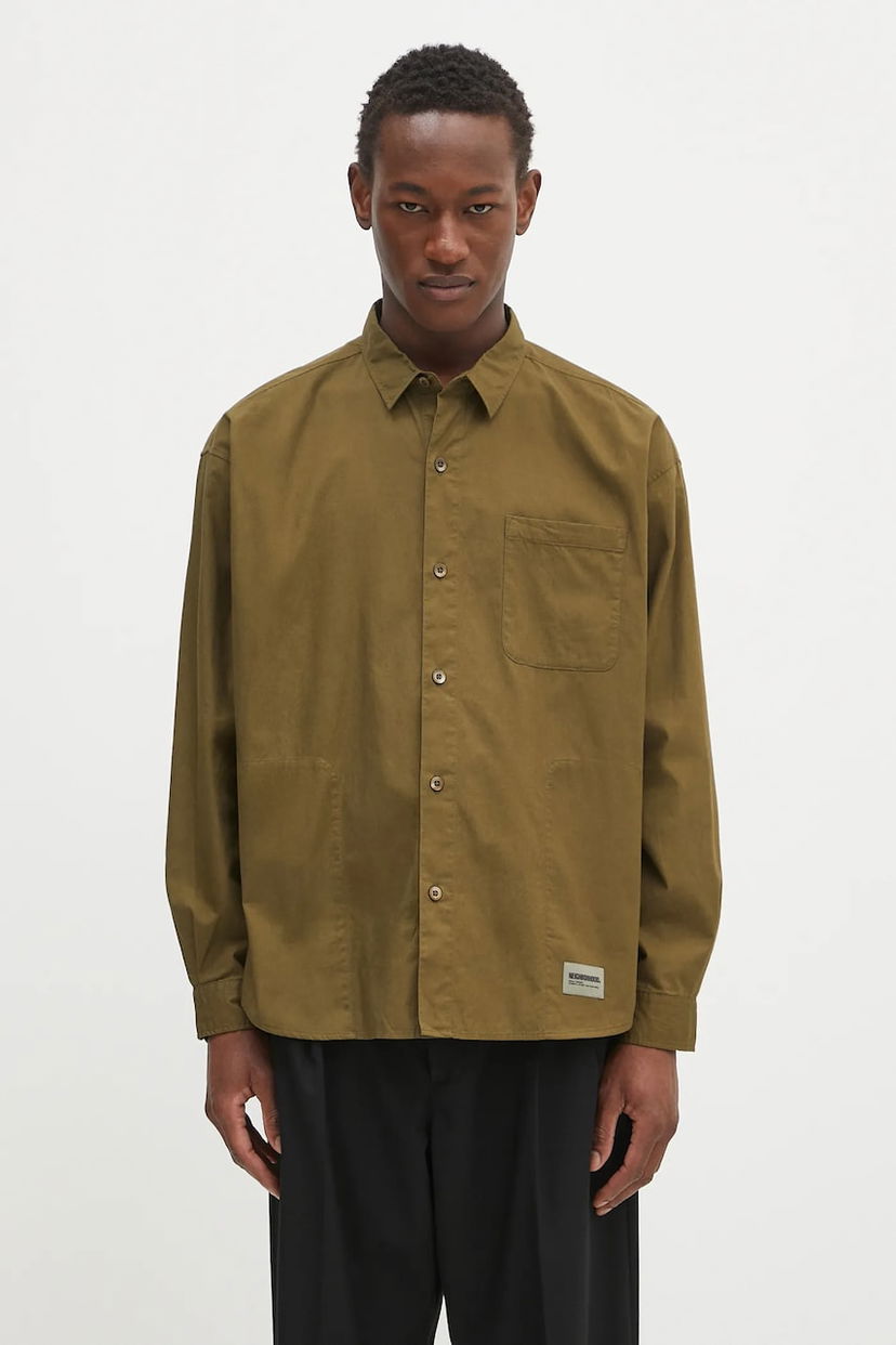 Košulja Neighborhood NEIGHBORHOOD Plain Shirt Ls Regular Fit Button-Down Zelena | 242SPNH.SHM02