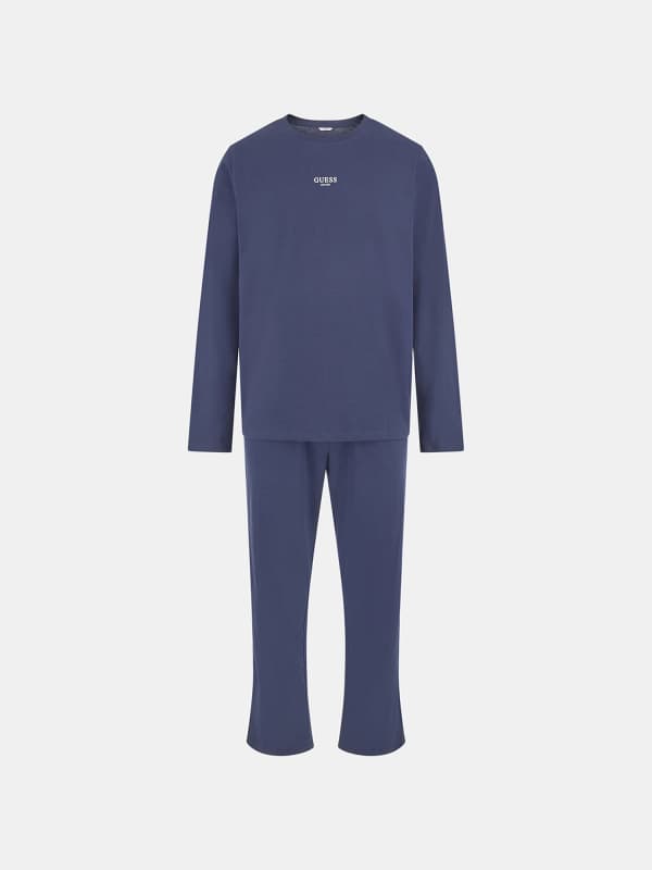 Pidžama GUESS Logo Elasticated Waistband Pijama Set Tamnoplava | U2BX00KBZG0