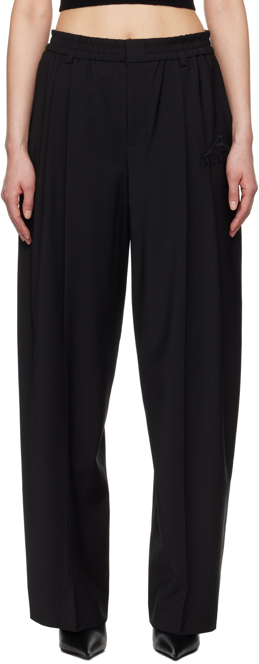 Hlače Alexander Wang Alexander Wang Tropical Wool Balloon Trousers Crna | 1WC2254811