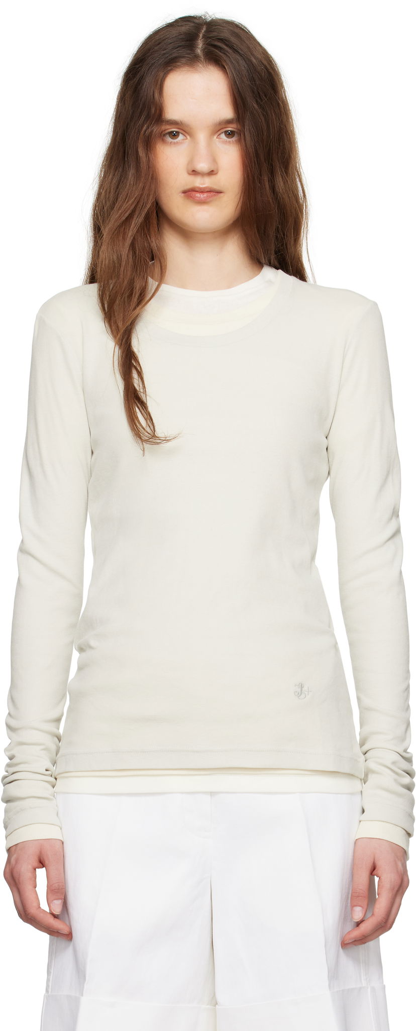 Džemper Jil Sander Jil Sander '3 Layers' Long Sleeve T-Shirt Set Bijela | J40FV0104_JTN356