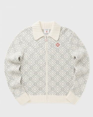 Džemper Casablanca Monogram Knitted Zip-Up Cardigan Siva | M-AW25-KW-1042-01, 0