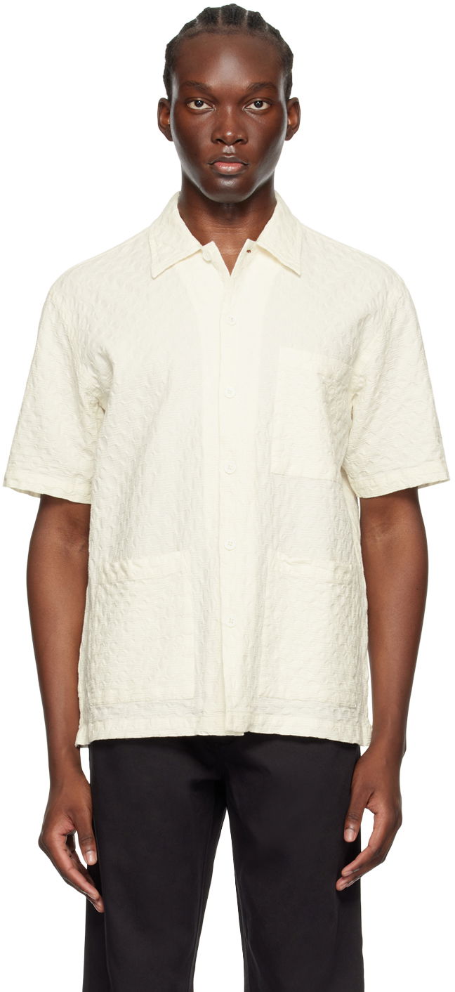 Košulja Universal Works Universal Works Island Short Sleeve Shirt Bijela | P3063