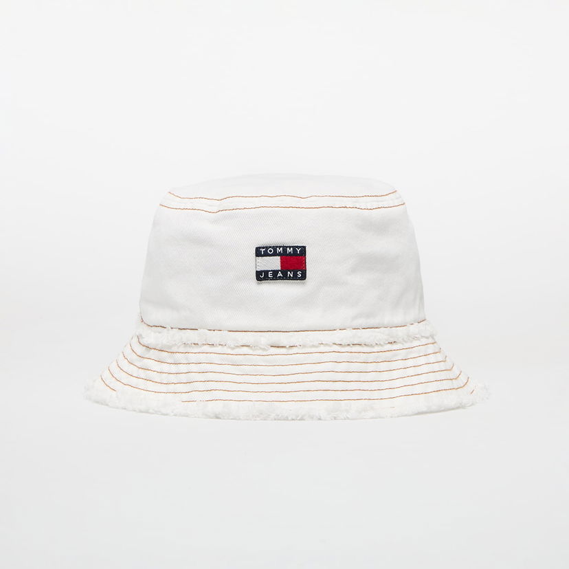 Šešir Tommy Hilfiger Tommy Jeans Heritage Denim Bucket Hat Bijela | AW0AW17571 1CD