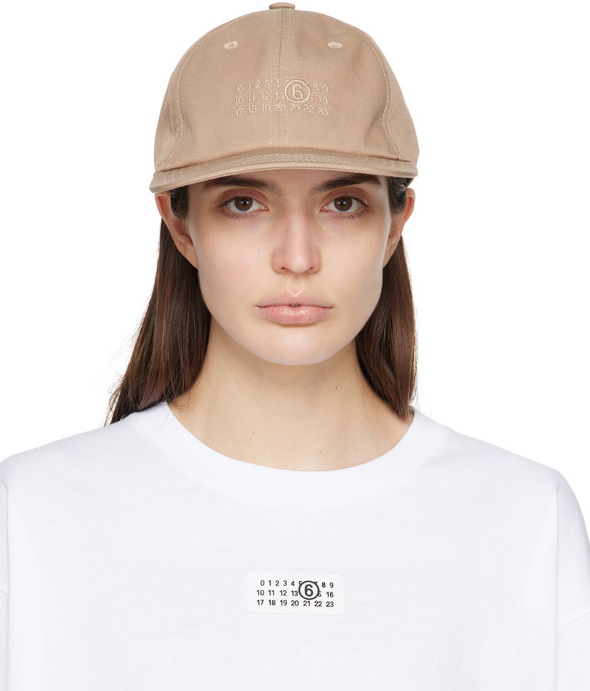 Kapa Maison Margiela MM6 Numeric Signature Cap Bež | SH0TC0002 S78611