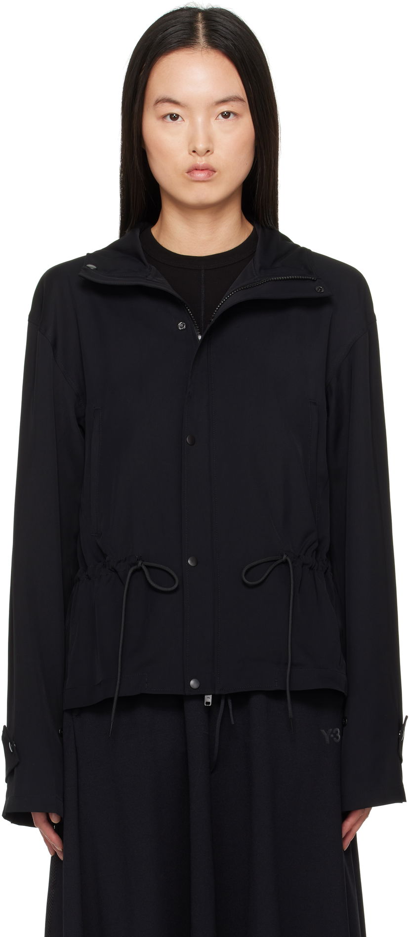 Vjetrovka Y-3 Y-3 Rayon Twill Hooded Jacket Crna | JD1760