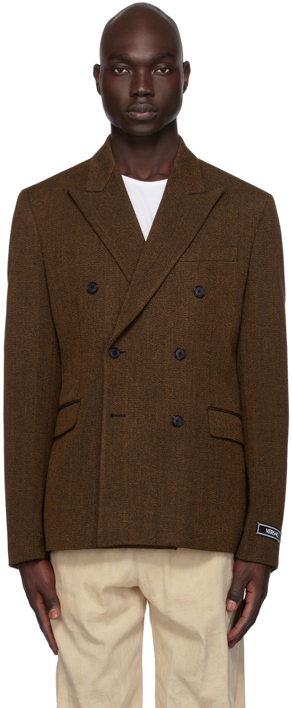 Odjeća Versace Double-Breasted Blazer Smeđa | 1012492_1A08899
