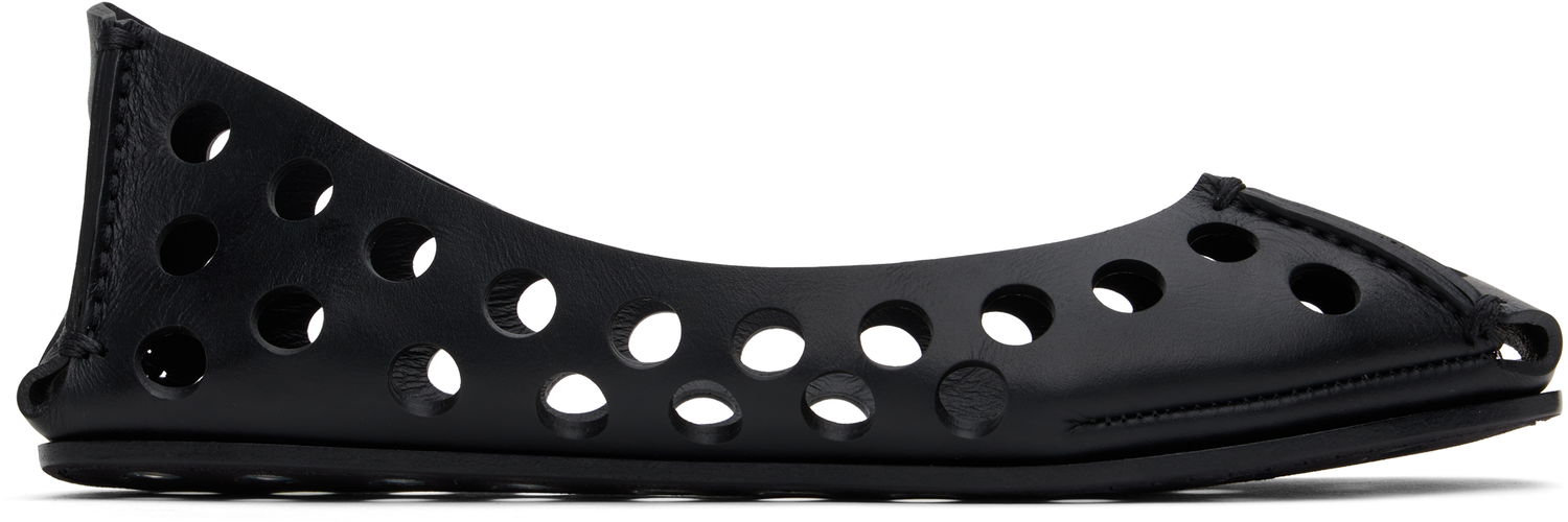 Tenisice i cipele Alaïa ALAÏA Perforated Calfskin Ballerina Flats Crna | AA3A033CK247, 0