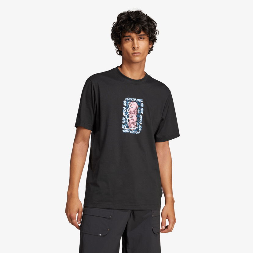 Majica kratkih rukava adidas Originals Graphic T-Shirt Crna | JP2670