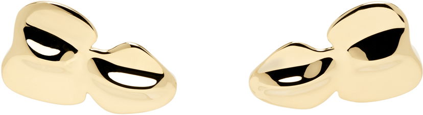 Naušnice Acne Studios Acne Studios Croco Scale Brass Earrings Žuta | C50462-