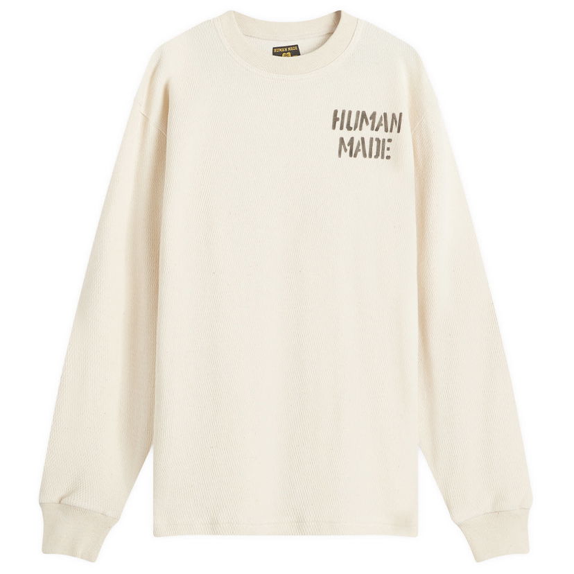 Džemper Human Made Thermal Long Sleeve T-Shirt Size Large Bež | HM28CS006-WH