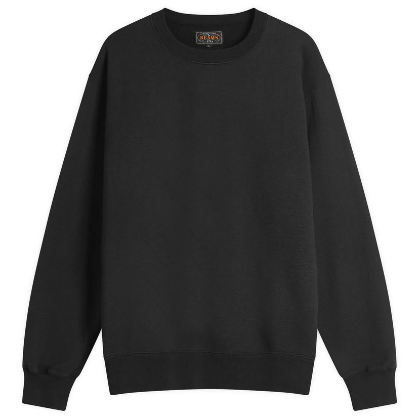 Dukserice BEAMS Men's Crewneck Sweatshirt, Size Large Crna | 3813-0191-103-19