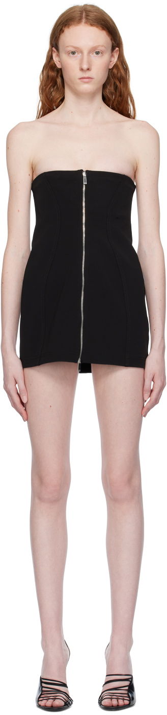 Haljina Off-White Off-White Ablohland Zip-Front Minidress Crna | OWDB453S23JER0011000