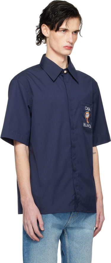 Košulja Casablanca Short Sleeve Shirt Tamnoplava | MPS25-SH-137-01, 1