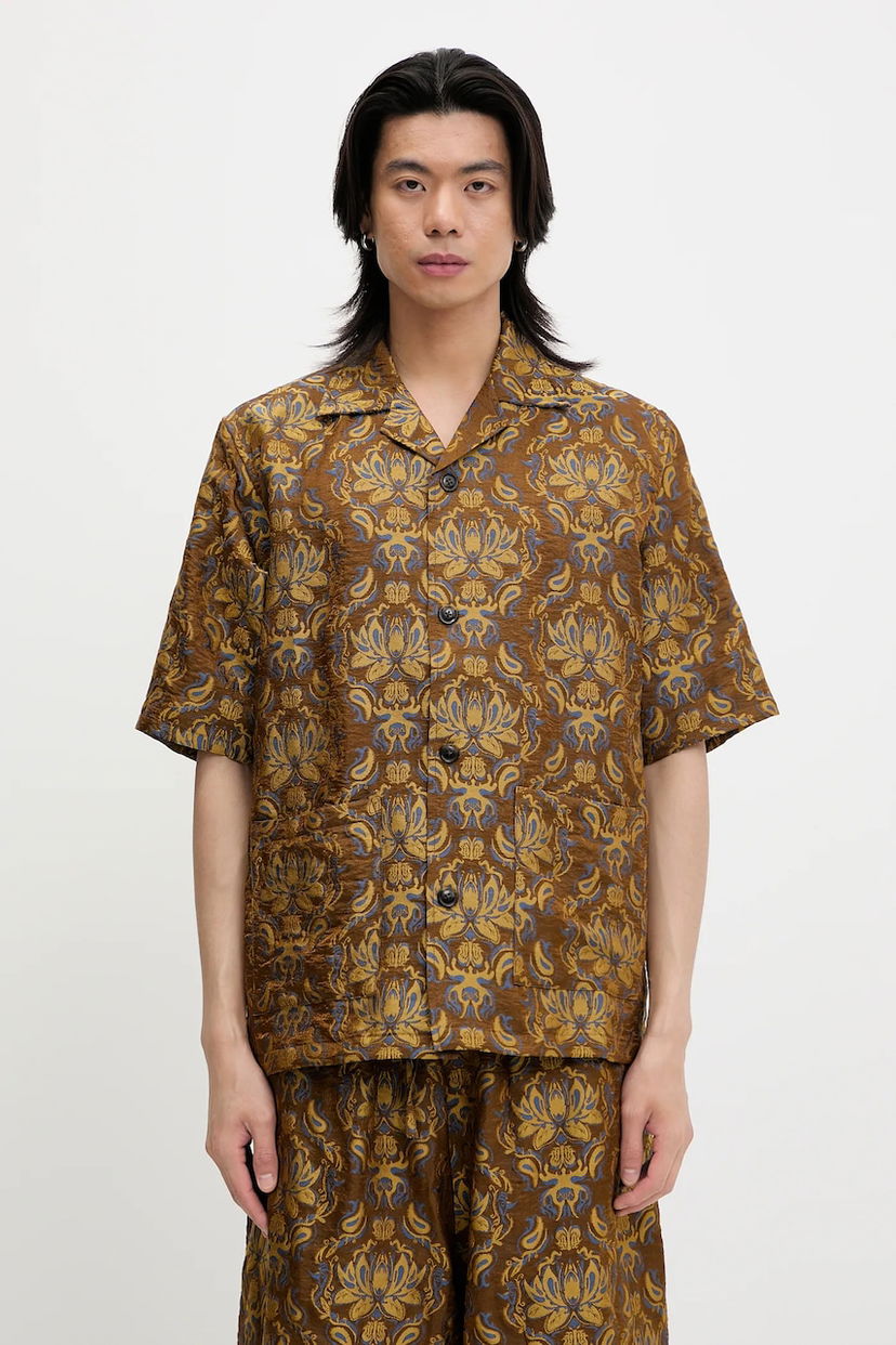 Košulja Needles Needles x Kae Tanaka Cabana Relaxed Fit Shirt Smeđa | QV430