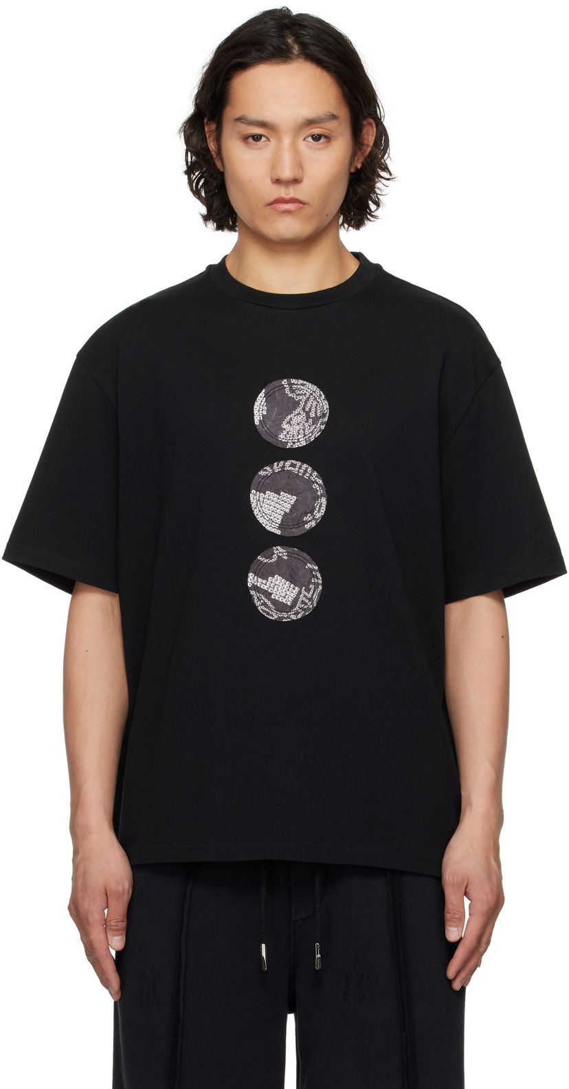 Majica kratkih rukava Feng Chen Wang Feng Chen Wang Patch T-Shirt Crna | FUS19TS11