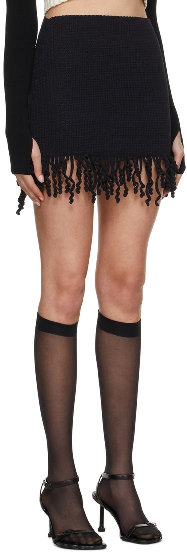 Suknja Dion Lee Cotton Miniskirt with Fringe Crna | A7570S22, 1