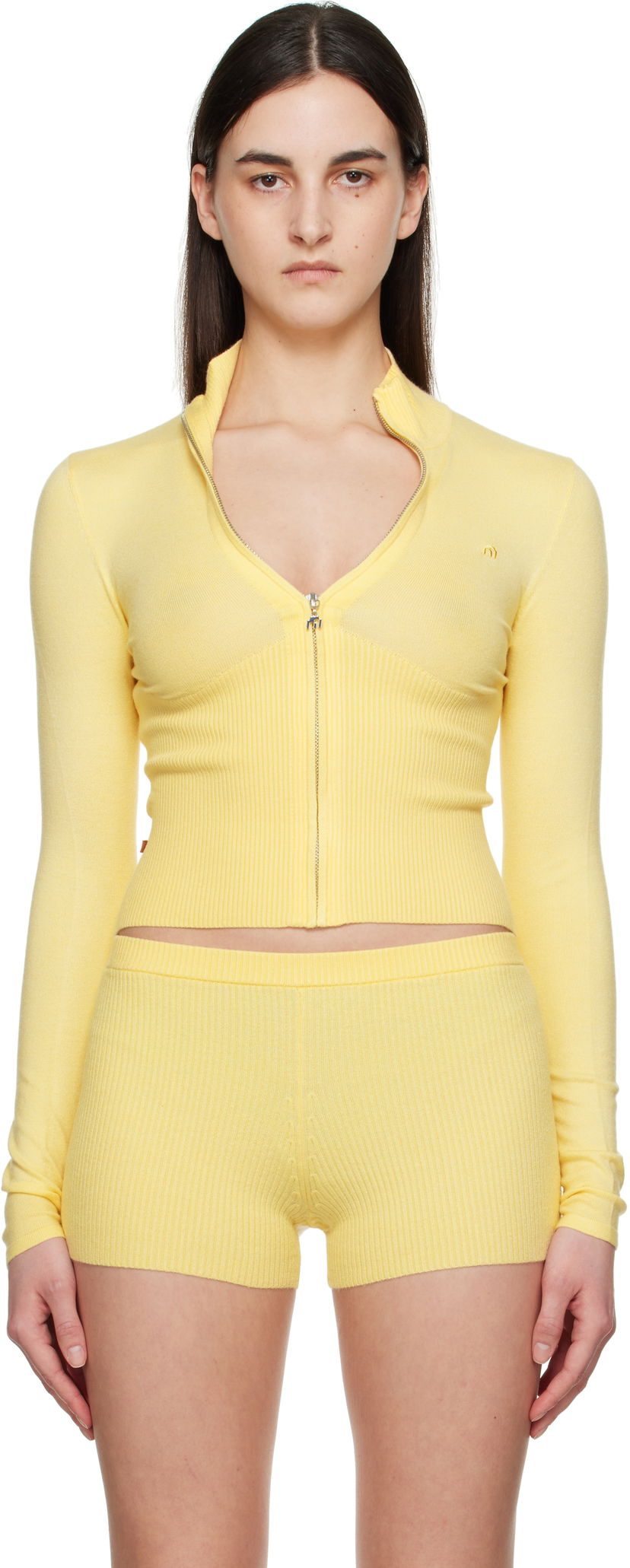 Džemper Miaou Miaou Vlad Zip-Up Sweater Žuta | 7199SK1BUT