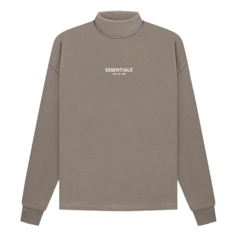 Džemper Fear of God Essentials Relaxed Mockneck Sweatshirt Smeđa | FOG-SS22-093