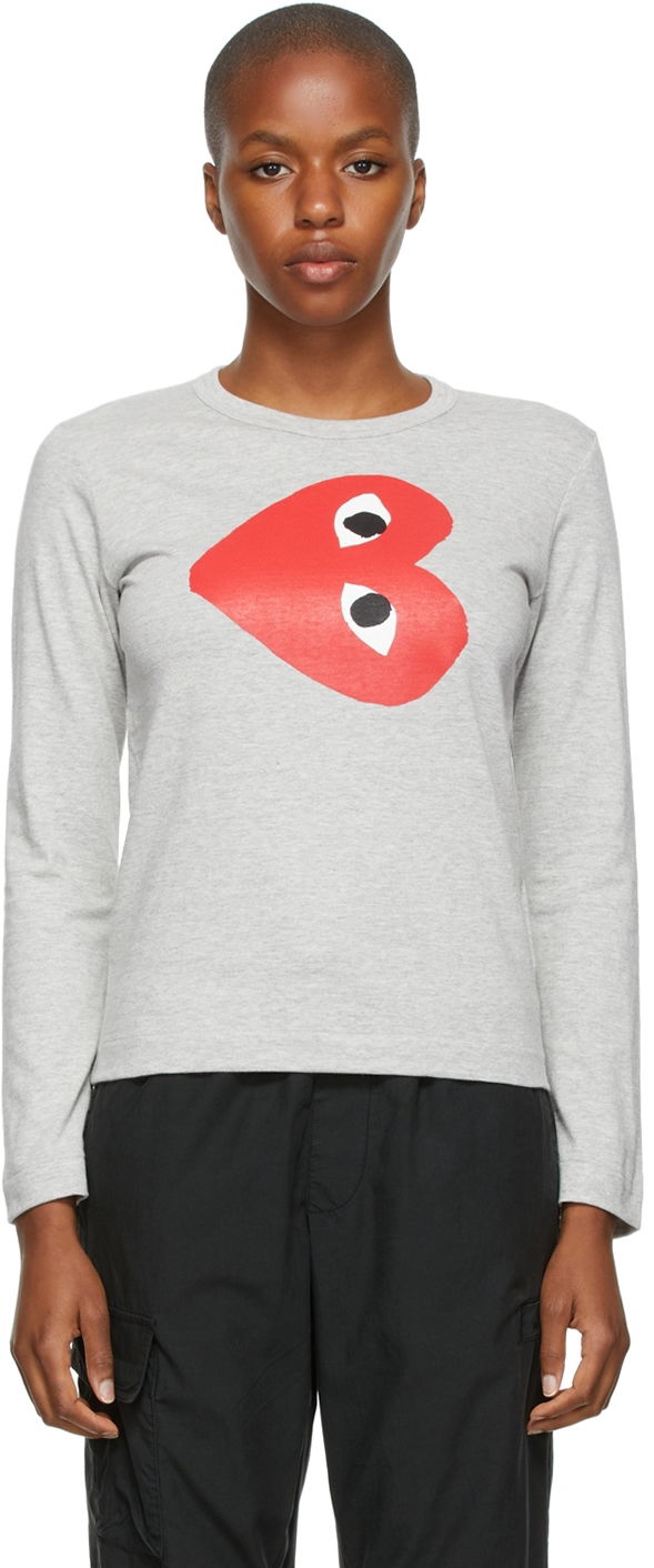 Majica kratkih rukava Comme des Garçons COMME des GARÇONS PLAY Rotated Heart T-Shirt Siva | P1T267