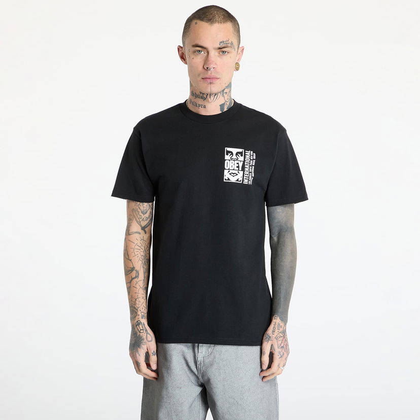Majica kratkih rukava OBEY OBEY Icon Split T-Shirt Crna | 165263693-BLK