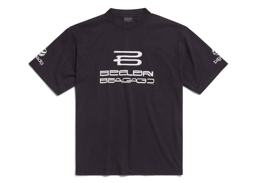 Majica kratkih rukava Balenciaga AI Generated Medium Fit T-shirt Black Crna | 764235 TQVG1