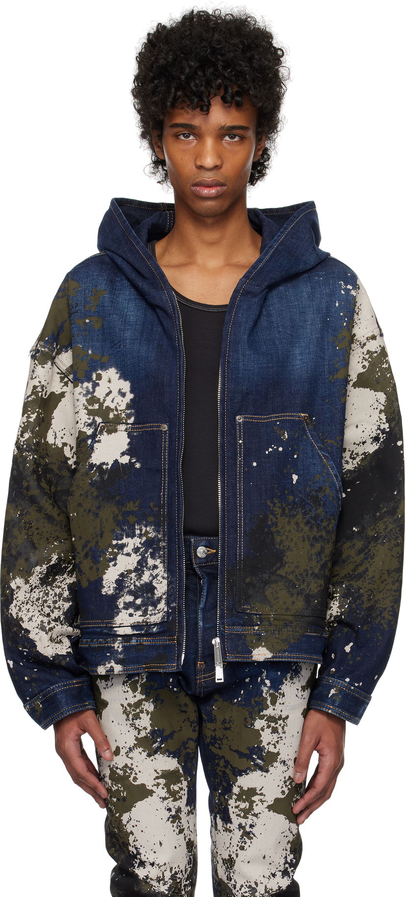 Dukserice DSQUARED2 Dsquared2 Workwear Zipped Denim Jacket Plava | S74AM1559_S30664