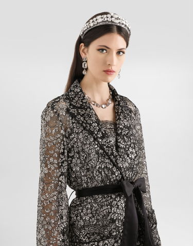 Košulja Dolce & Gabbana Lame Lace Belted Vanity Shirt Višebojno | F5R56TILMCFS0998, 3