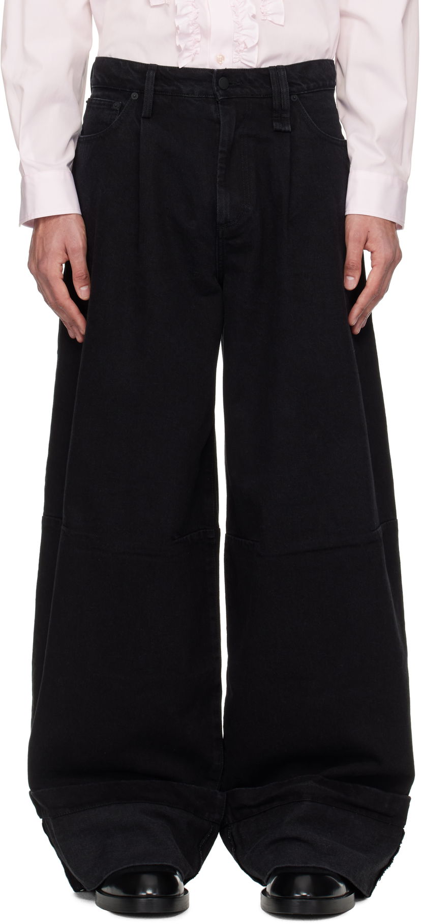Jeans Simone Rocha Simone Rocha Embellished Puddle Jeans Crna | 4131B 1239