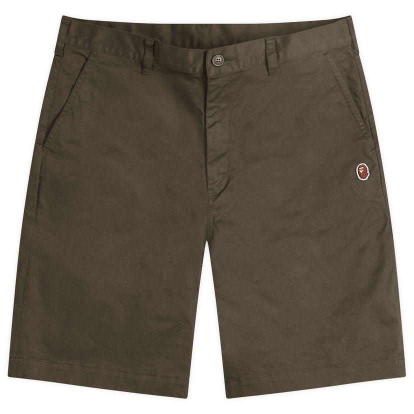 Kratke hlače BAPE A Bathing Ape One Point Chino Shorts Smeđa | 001SPK301003M-OLV