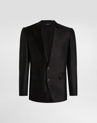 Jakna Dolce & Gabbana Dolce & Gabbana Sicilia Light Single-Breasted Silk Twill Jacket Crna | G2UQ8TFU10SN0000, 2