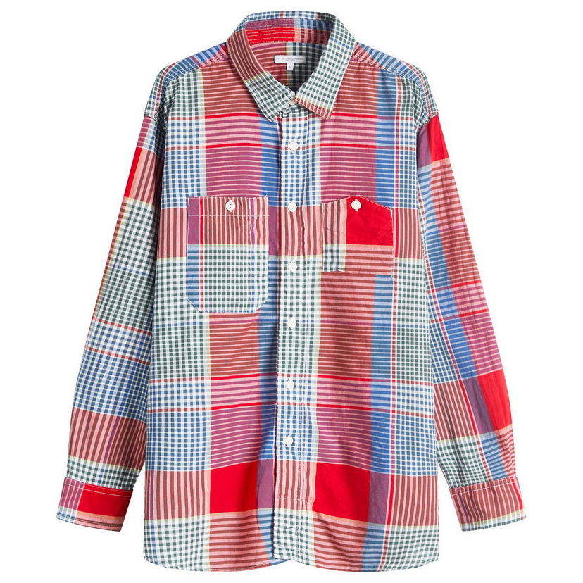 Košulja Engineered Garments Engineered Garments Popover BD Shirt, Madras Plaid, Size Large Višebojno | QT013-ES065