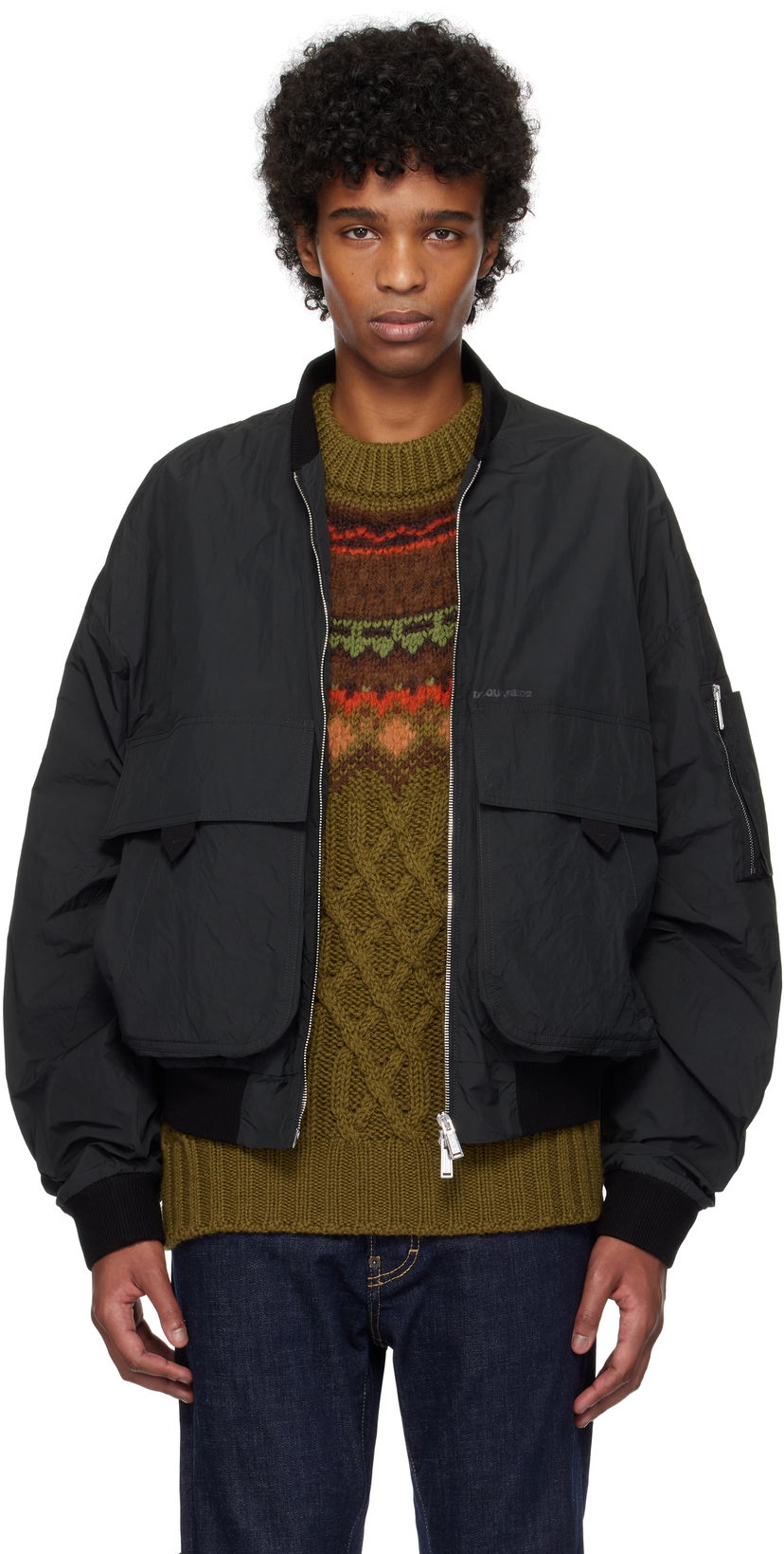 Bomber jakna DSQUARED2 Dsquared2 Superlight 80s Bomber Jacket Crna | S74AM1568_S78520