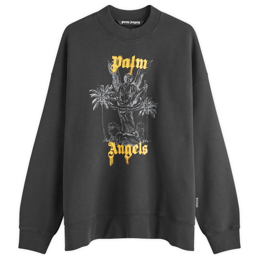 Dukserice Palm Angels Crewneck Sweatshirt Crna | PMBA026F24FLE0061022