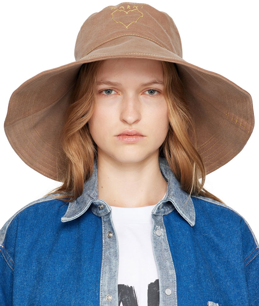 Šešir Marni Denim Hat Smeđa | CLMC0107S0 USCW76