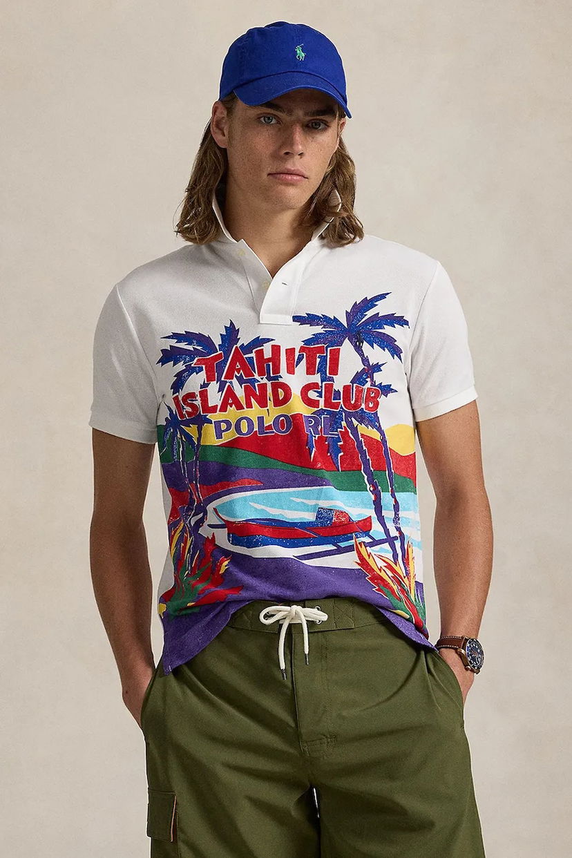Majica kratkih rukava Polo by Ralph Lauren Polo Ralph Lauren Tahiti Island Club Graphic Tee Bijela | 710958934