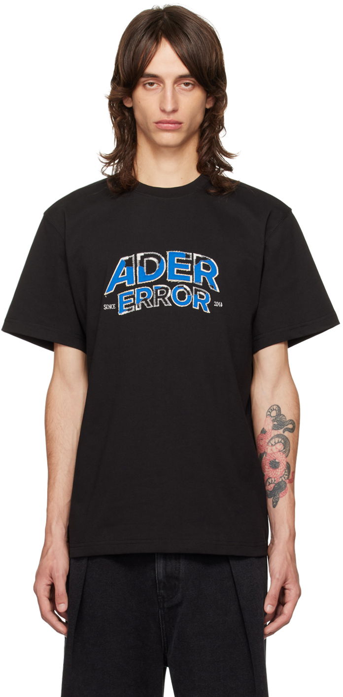 Majica kratkih rukava ADER ERROR Flocked Logo Graphic T-Shirt Crna | BN25FYTS0101BK