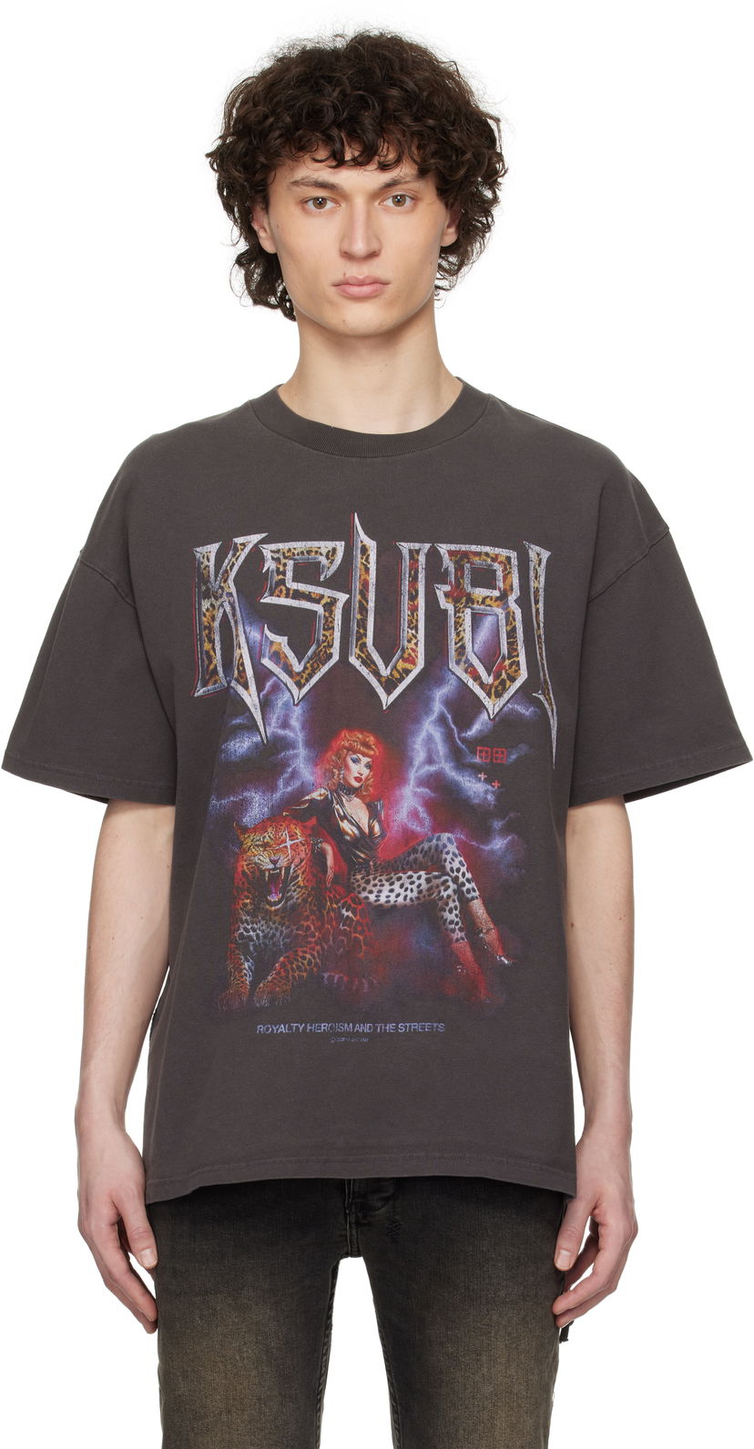 Majica kratkih rukava Ksubi Ksubi Kingdom Ekcess Graphic T-Shirt Siva | MSP25TE029