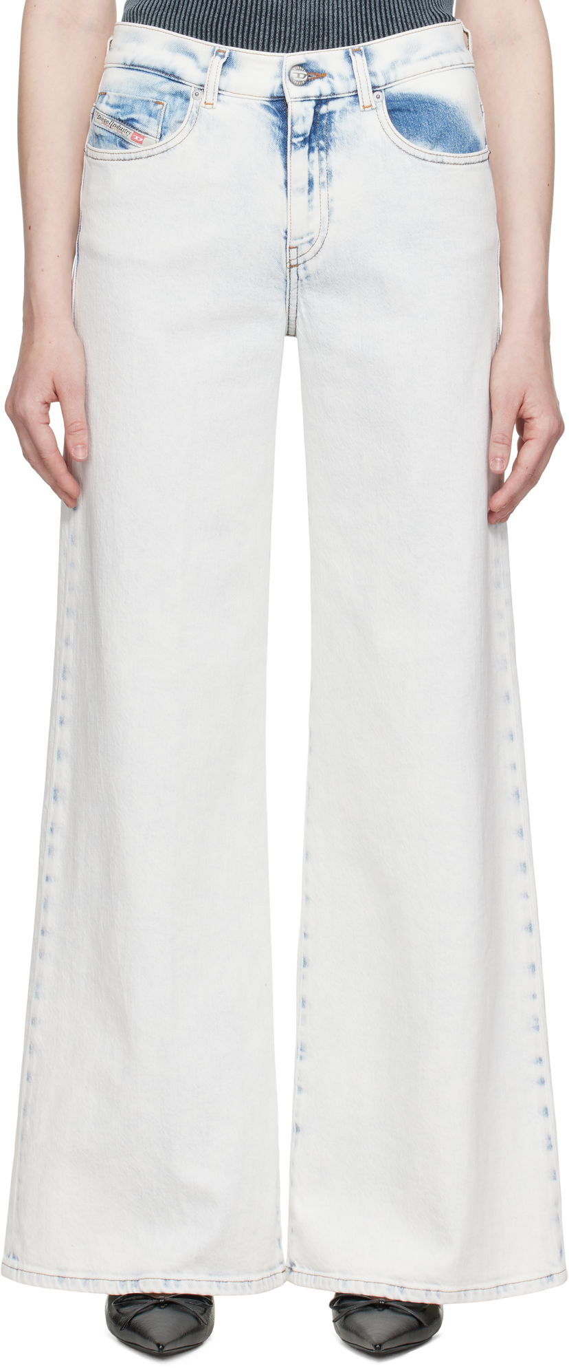 Jeans Diesel Diesel 1978 D-Akemi Flare Jeans Bijela | A03624 09L33